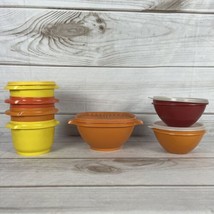 Lot Of Vintage Assorted Tupperware Bowls Harvest Orange Red Yellow - £31.92 GBP