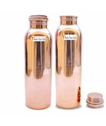 900ml / 30oz - Set of 2 - Prisha India Craft ÃÂ Pure Copper Water Bottl... - £23.47 GBP