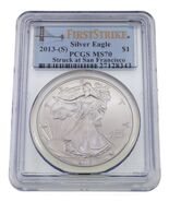 2013- (S) Silber American Eagle Ausgewählten Von PCGS As MS-70 1st Strei... - $221.57
