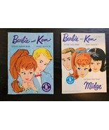 Vintage 1962 Mattel Barbie And Ken Teenage Fashion Mini Booklets Lot of 2 - $36.02