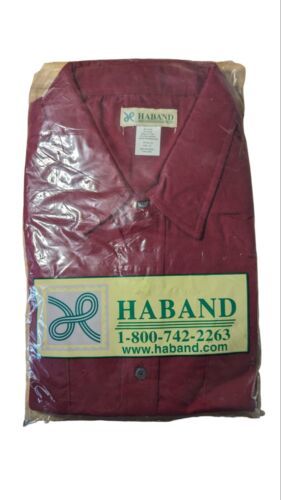 Primary image for Vintage HABAND Men’s Lightweight Red Flannel Pocket 80s Trucker Shirts Size XL