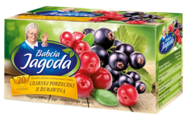Grandma's Tea *Ceaiul Bunicii* Black Currant & Cranberry 20 Tea Bags Made Poland - $5.99