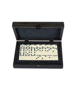 domino / Dominoes Set in BLACK case - Premium quality domino tiles - £49.56 GBP