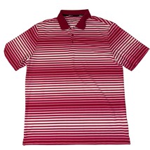 Nike Magenta Pink White Striped Short Sleeve Golf Polo Shirt Mens XL X-L... - £17.19 GBP