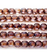 25 6mm Czech Glass Antique Style Triangle Beads: Alexandrite - Picasso - $54.94 MXN