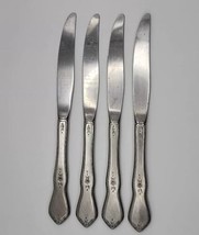 Oneida Stainless Morning Blossom Hollow Dinner Knife - Set of 4 - £7.67 GBP