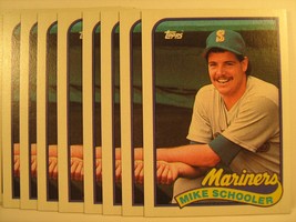 (10 card Pack) 1989 Topps #199 MIKE SCHOOLER Mariners [Y117] - £2.54 GBP