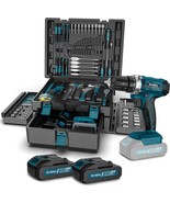 Tool Kit With 21V Cordless Drill - Sundpey 255-Pcs Portable Complete Gen... - $116.97