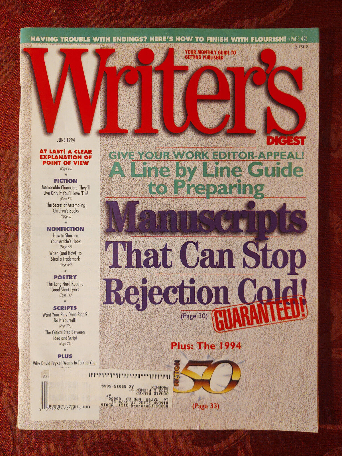 Primary image for WRITERS DIGEST Magazine June 1994 Thomas Dunn Renni Browne Bonnie Hearn