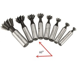 Metal Dovetail Milling Cutters HSS Durable Shank Double Edged Cutting 10mm-60mm - £8.79 GBP+