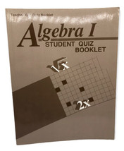 Algebra I One Student Quiz Booklet Abeka Teacher Key 1997  - $9.99