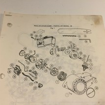 1971 Poulan Model 25 XXV Chain Saw Parts List - $24.99