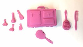 Barbie Pink Suitcase Luggage &amp; Vanity Accessories 22007-2749 Indonesia 9... - £11.07 GBP