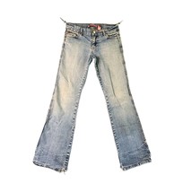 US Polo Assn Womens Size 5 6 Flare Jeans Light Wash Rough hem Blue Denim Vintage - £10.11 GBP