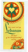 Lebanon County Brochure The Heart of the Pennsylvania Dutch Country 1950&#39;s - £14.02 GBP