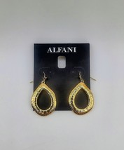 Alfani Gold Tone Oval Hoop Stud Earrings - £12.19 GBP