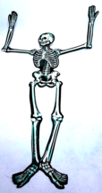 Vintage Halloween Beistle 22&quot; Skeleton Die Cut Decoration  - $19.75