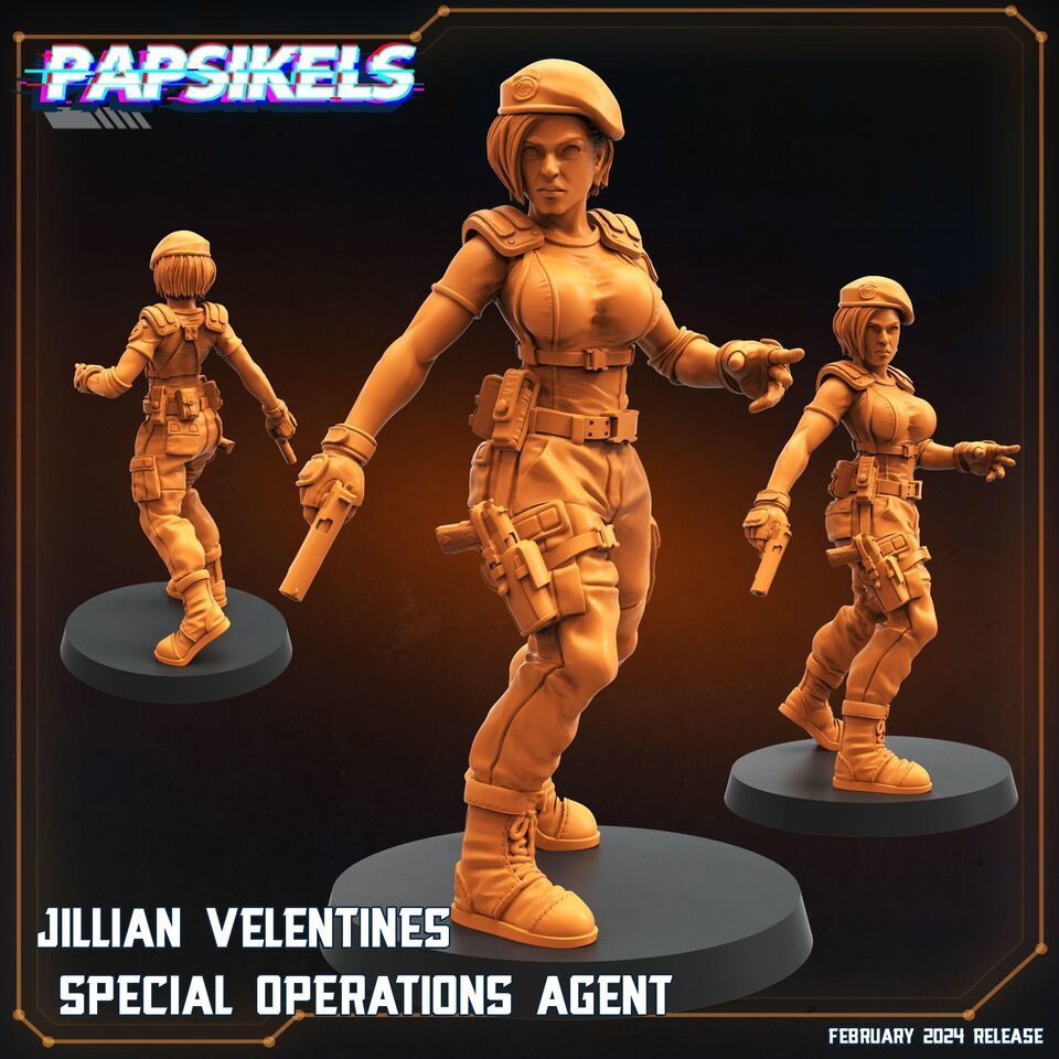 3D Printed Papsikels Jillian Velentines 28mm 32mm - $6.64+
