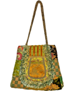 Tapestry Curtain Woven Fringe Fabric Tote Bag with Rope Straps - $883.47 MXN