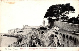 Italy Nervi - Passeggiata alla marina e scogliera UDB UNP 1904 Antique Postcard - £5.89 GBP