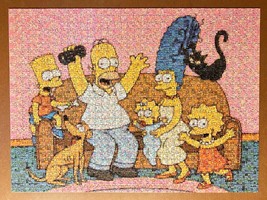 The Simpsons Family Portrait Photomosaics Jigsaw Puzzle 1000 Pieces - Co... - $18.95