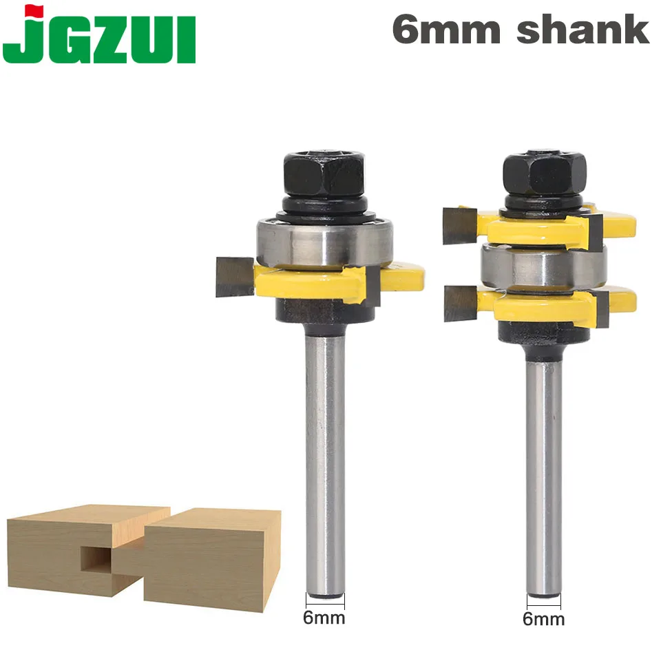 2 pc 6mm Shank high quality Tongue &amp; Groove Joint embly Router Bit Set 3/4&quot; Stoc - £175.87 GBP