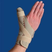 Thermoskin Thumb Support, Thumb Spica, Beige, Left, XX-Large, New - $24.25