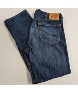 Levis 505 Regular Fit Jeans Men&#39;s Measured Size 38x31 Straight Leg Blue ... - £17.57 GBP