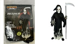 new Kids REAPER sz M (8-10y) Glow in The Dark Deluxe HALLOWEEN Costume skeleton - £22.98 GBP