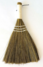 Natural Grass Whisk Broom with Handle for Craft Projects or Decor or to Use 12&quot; - £13.14 GBP
