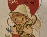 Vintage Valentine Greeting Card It’s Clear You’re For Me Box4 - $3.95
