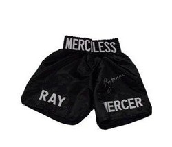 Ray Merciless Mercer signed Black Satin Boxing Trunks (1988 Seoul Olympic Gold) - £58.81 GBP