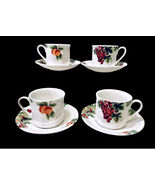 Royal Doulton 1994 Everyday Fine China Vintage Grape 2 Cups &amp; 2 Saucers ... - €30,27 EUR