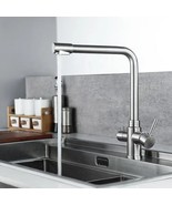 Kitchen Sink Faucet Bar Mixer Tap with 3 Way Pure Filter Water Stainless... - £41.16 GBP