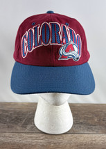 Colorado Avalanche Snapback Starter Baseball Hat Blue Red Vintage - £31.64 GBP