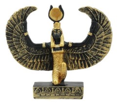 Egyptian Goddess Of Magic Isis With Open Wings Dollhouse Miniature Statue - £10.25 GBP