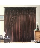 Angela 2 Panel Curtain Set With Tie Backs Available in Multiple Colors 1... - €26,05 EUR