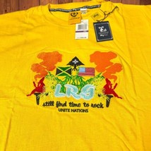 LRG Lifted Research Group Yellow T-Shirt Size 2XL XXL Embroidered Unite Nations - £31.75 GBP