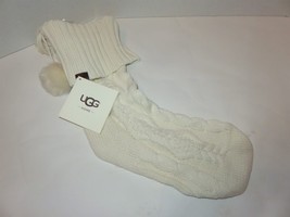 UGG Cable Knit Stocking with Pom Poms Cream NWT - $44.11