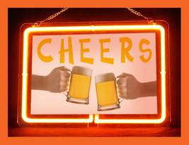 Cheers Beer Wineglass Beverage Hub Bar (Pattern 2) Shop Advertising Neon Sign - £62.72 GBP