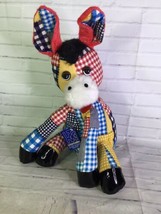 VTG Knickerbocker Animals of Distinction Patchwork Donkey Plush Stuffed ... - £46.05 GBP