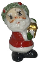 Vintage Christmas Napcoware Bone China Miniature Santa Claus w Lantern Spaghetti - $24.55