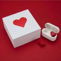 Wireless TWS Earbuds Heart Shaped Bluetooth Earphones Charging Box Girl&#39;s Gift - £17.18 GBP