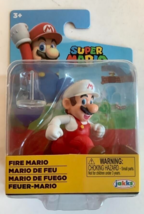 NEW Jakks 41584 World of Nintendo 2.5&quot; Super Mario FIRE MARIO Mini-Figure - £9.55 GBP