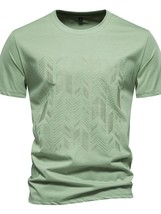 Men&#39;s Round Neck Geometric Embroidered T-Shirt - €30,55 EUR