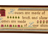 Cross Stitch Wall Hanging Quote about House &amp; Home Completed Framed VTG ... - $19.80