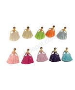 6 Pcs 2&quot; Sweet 15, 16 Quinceanera Plastic Dolls Party Decoration Favors - £3.11 GBP