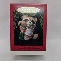 Hallmark Keepsake Christmas Ornament Grandchilds First Christmas Together Racoon - £14.00 GBP