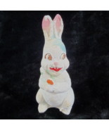 Easter Chalkware Bunny Rabbit Figure 1940s Germany w Carrot Vtg Shabby R... - £6.98 GBP