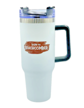 Don The Beachcomber White Travel Tumbler Mug w/Straw - 40oz Stainless Tiki New - £31.37 GBP